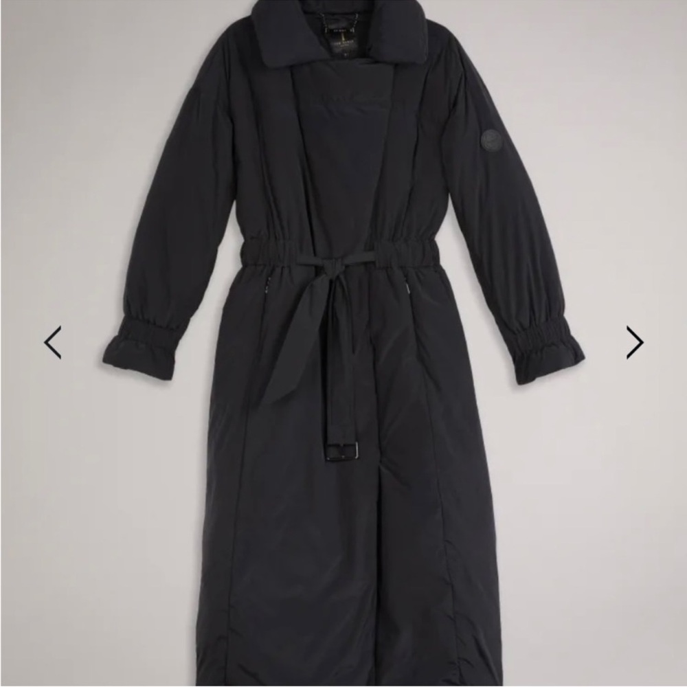 Tes Bakers Black Long Puffer Coat - size 1